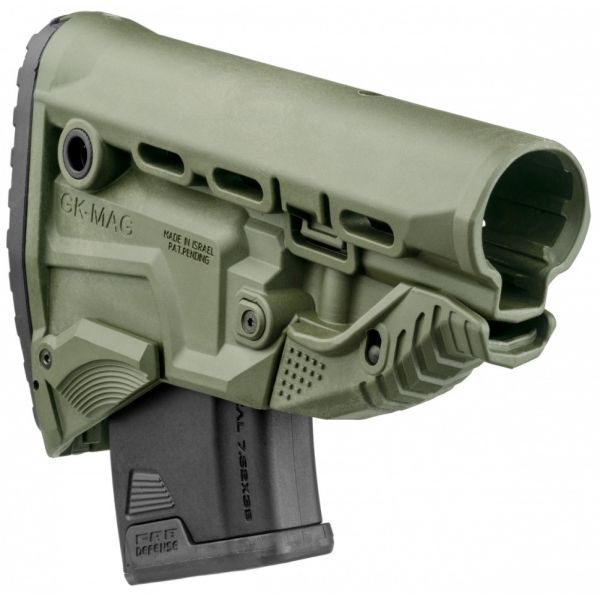 Приклад FAB Defense GK-MAG Survival з магазином на 10 набоїв 7.62х39 для АК (колір - зелений)