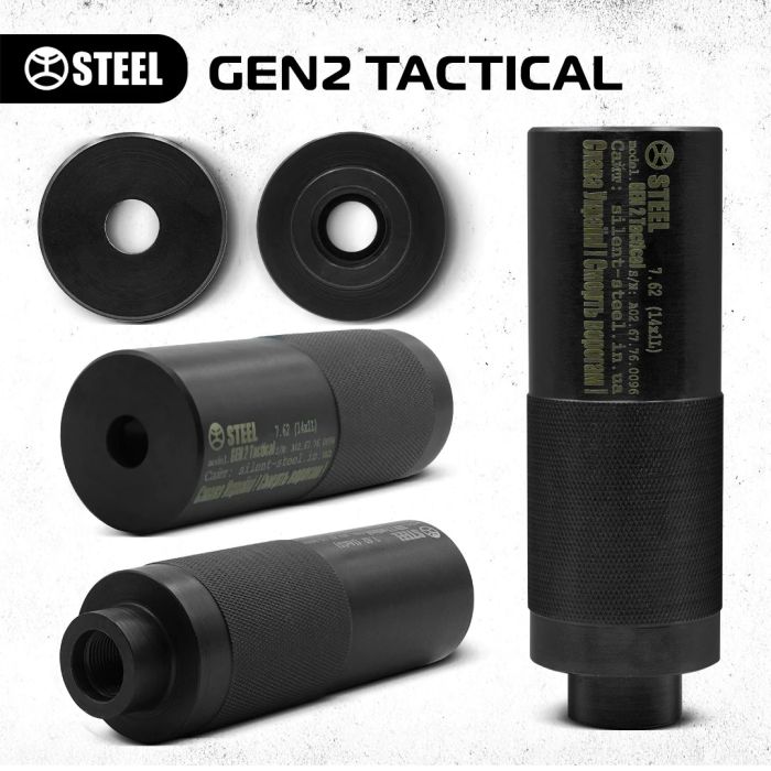 Глушник STEEL GEN2 Tactical кал. 7.62 M14x1Lh