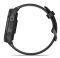 Годинник Garmin Forerunner 965 з сірим титановим безелем, чорним корпусом та чорним/сірим силіконовим ремінцем