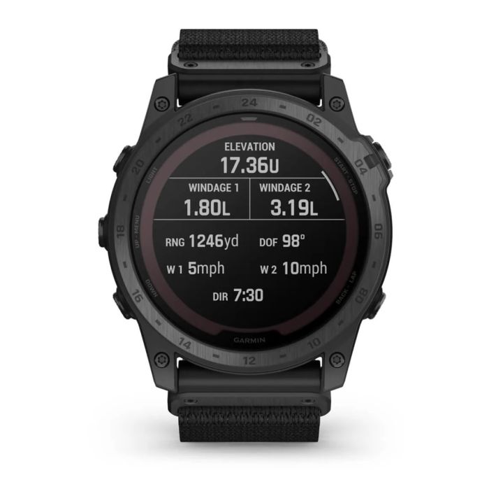 Годинник тактичний Garmin Tactix 7 Pro Solar Ballistics Edition чорний з нейлоновим ремінцем
