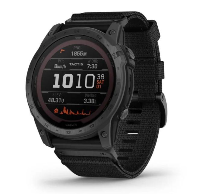 Годинник тактичний Garmin Tactix 7 Pro Solar Ballistics Edition чорний з нейлоновим ремінцем