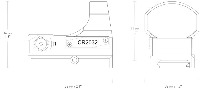 Приціл коліматорний Hawke Reflex Sight "Wide View" 3 MOA Weaver (12144)