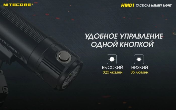 Ліхтар Nitecore HM01 (Luminus SST-20-W, 320 люмен, 2 режимів, 1 × CR123)