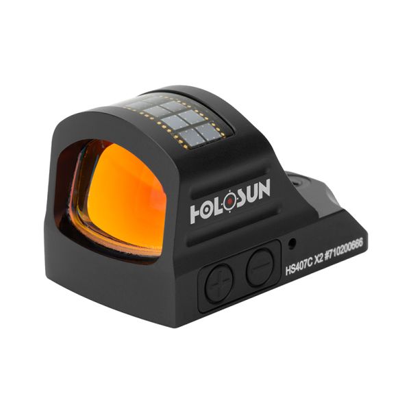 Коліматорний приціл Holosun Open Reflex HS407C X2 2 MOA з сонячною батареєю