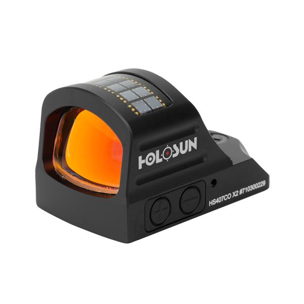 Коліматорний приціл Holosun Open Reflex HS407CO X2 з сонячною батареєю