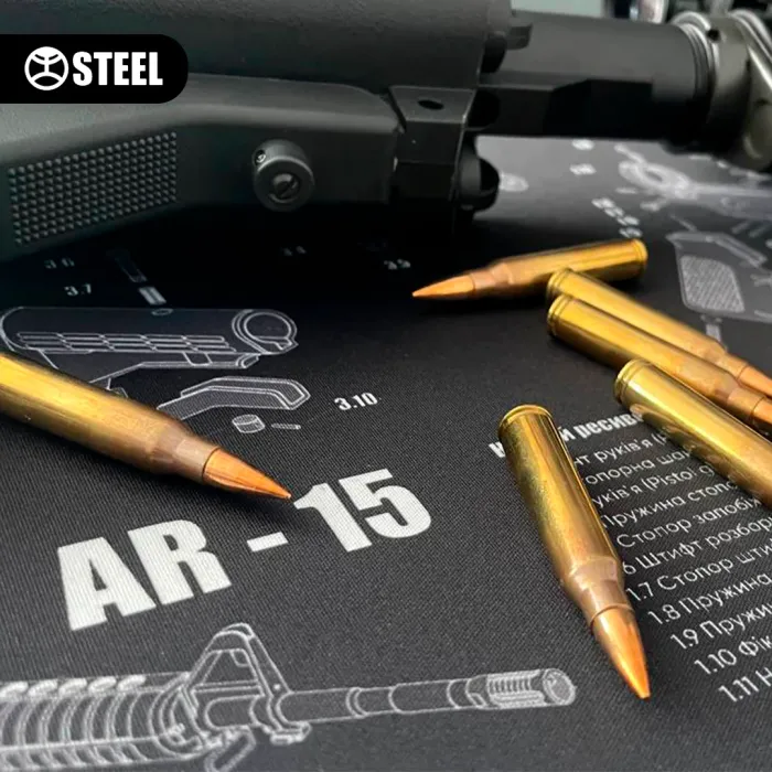 Килимок настільний STEEL для чищення зброї з вибух-схемою AR-15