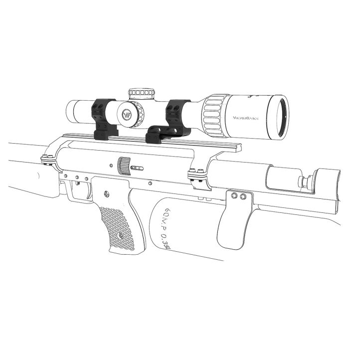 Кільця з виносом Vector Optics X-Accu 30 мм на Вівер/Пікатінні з регульованою висотою 35-41 мм XASR-3060
