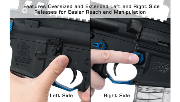 Клавіша Leapers UTG скидання магазина збільшена AR15 Blue TLT-TKSMRB
