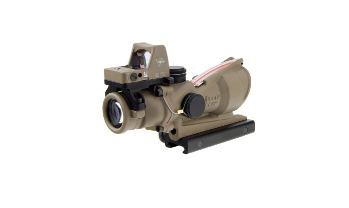 Комплект приціл оптичний Trijicon ACOG 4x32 BAC і приціл коліматорний Trijicon RMR 3.25 МОА FDE