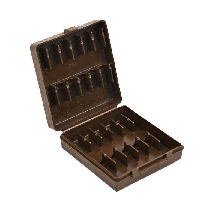 Коробка MTM African Big Game Ammo Carrier на 10 патронов кал. 378; 416; 470; 500NE (колір - коричневий)