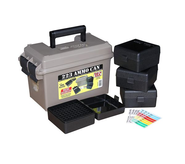 Коробка MTM Ammo Can Combo ACC223 з органайзером на 400 патронів кал. 223 Rem (колір - коричневий)