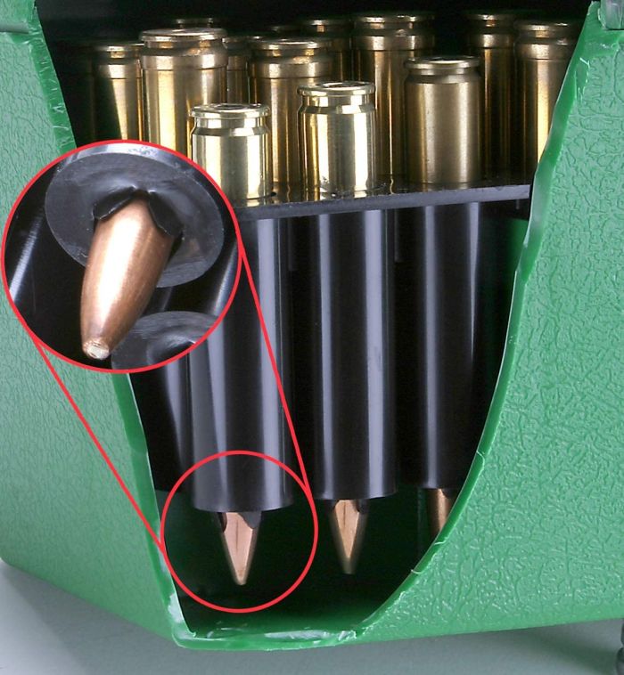 Коробка MTM H50-RL на 50 патронів кал. 30-06 і 8x57 JRS (колір – зелений)