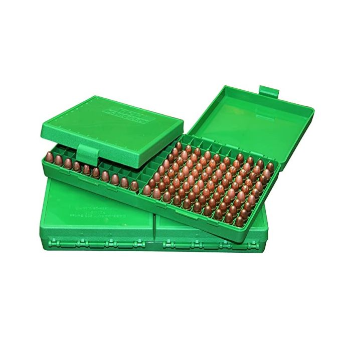 Коробка MTM P200-9-10 для патронів кал. 9 mm Luger (колір - зелений)