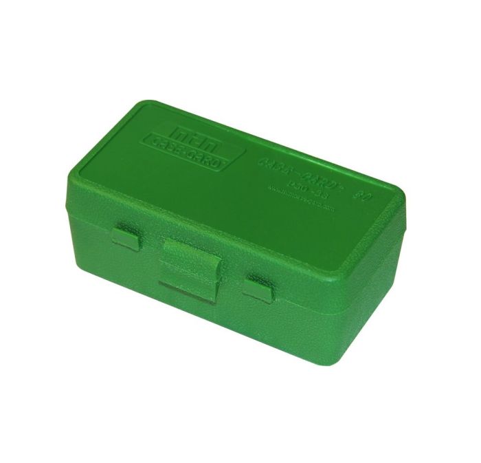 Коробка MTM P50-38 для 50 патронів кал. 7,62x25; 5,7x28; 357 Mag (колір - зелений)