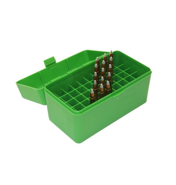 Коробка MTM RS-50 на 50 патронів кал. 222 Rem; 204 Ruger; 6x47 (колір - зелений)