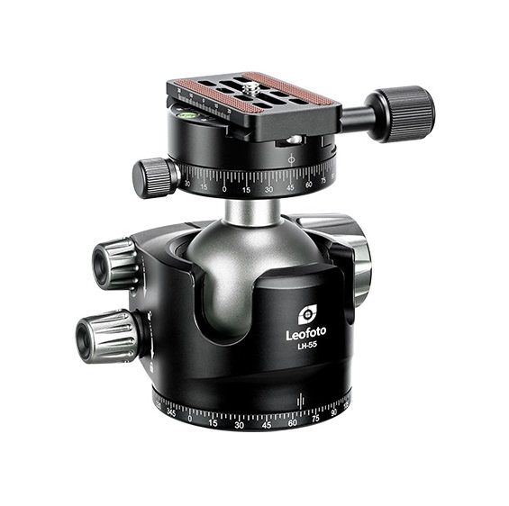 Головка штативна Leofoto LH-55R+NP-60 шарова із затискачем ARCA (шар - 55 мм)