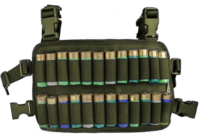 Нагрудний патронташ A-Line М7 12 кал. 24 шт олива