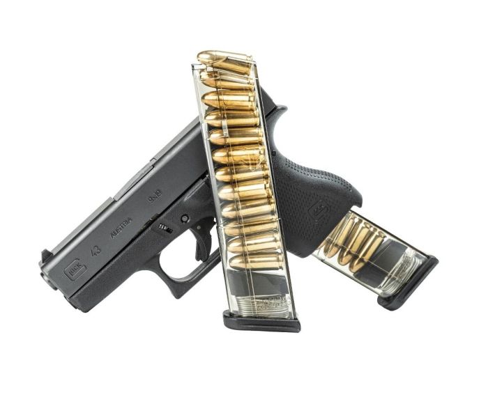 Магазин ETS для Glock 43 на 12 патронів 9 мм (9х19)