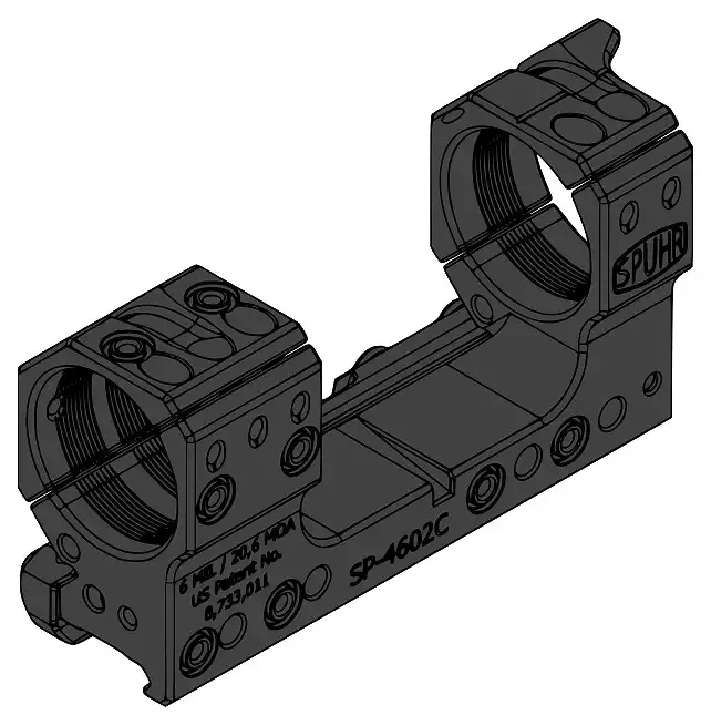 Моноблок Spuhr SP-4602C d-34 мм High 6 MIL/20.6 MOA Picatinny