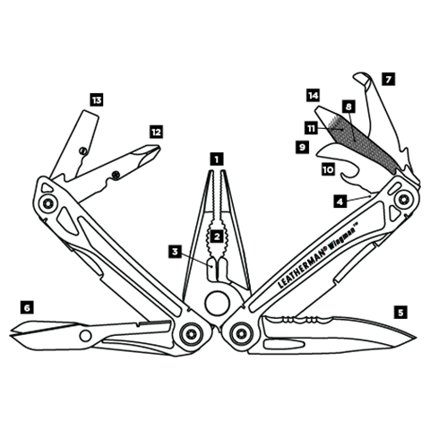 Мультитул Leatherman Wingman 832523
