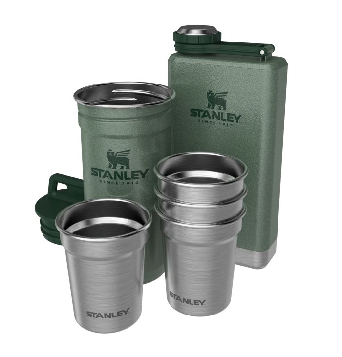 Набір Stanley Adventure Hammertone Green (2 фляги та 4 рюмки)