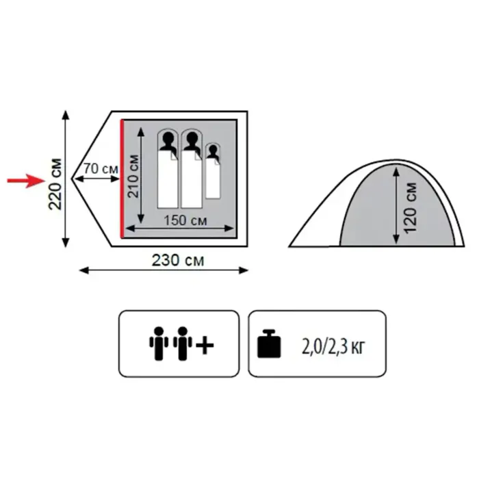 Намет Totem Tepee 4 (v2) Green UTTT-026