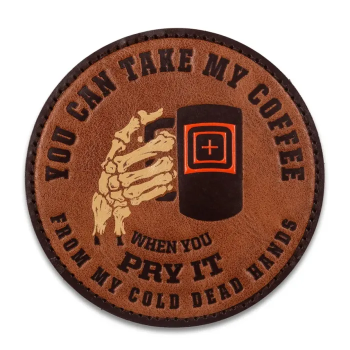 Нашивка 5.11 Tactical Coffee Leather Patch 92104-108