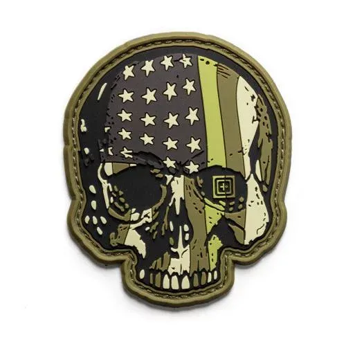 Нашивка 5.11 Tactical Patriot Skull Patch 92109-182