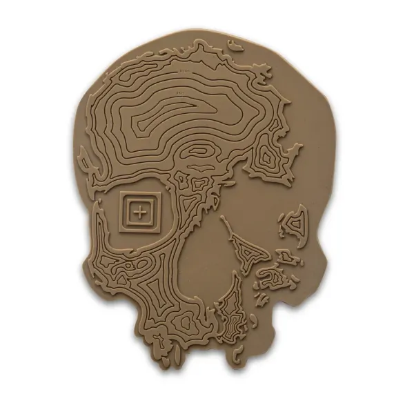 Нашивка 5.11 Tactical Topo Skull Desert Patch 92061-134