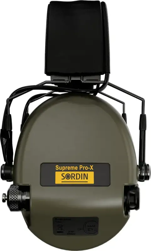 Навушники активні Sordin Supreme Pro X SFA зі шкіряним наголів’ям Green 74502-06-S