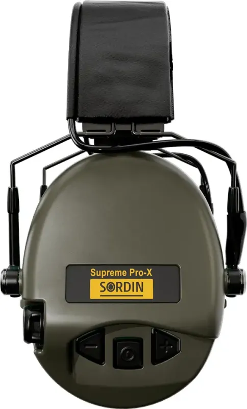 Навушники активні Sordin Supreme Pro X SFA зі шкіряним наголів’ям Green 74502-06-S