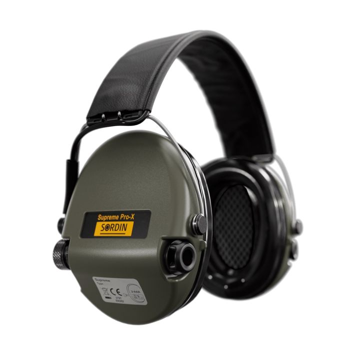 Навушники Sordin Supreme Pro X Black зі шкіряним оголів’ям 75302-X/L-S