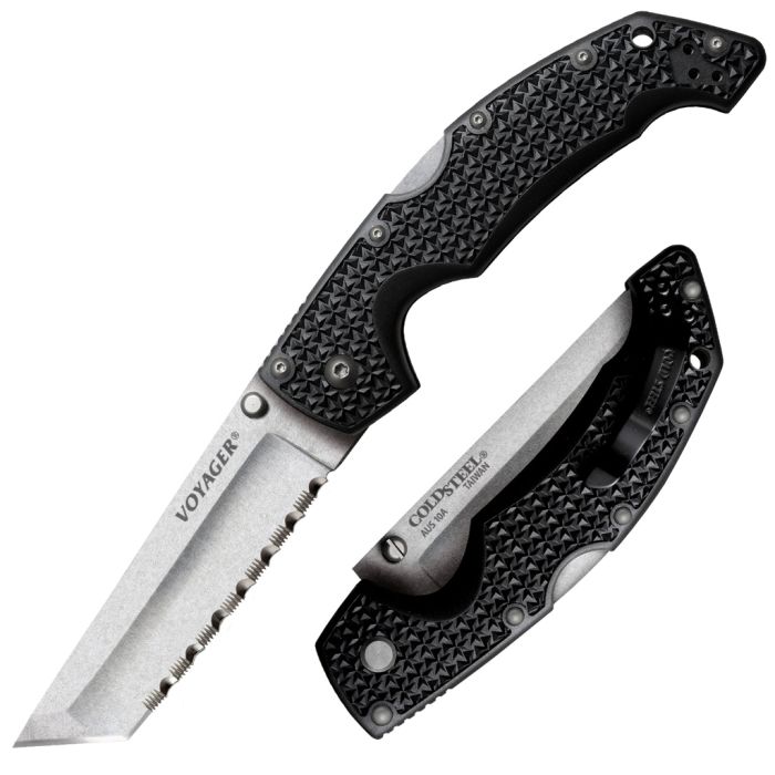 Ніж Cold Steel Voyager LG Tanto Point Serrated 29ATS