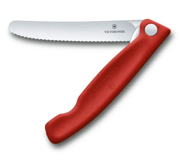 Ніж кухонний Victorinox Swiss Classic Foldable Paring 6.7831.FB, серейтор, червоний