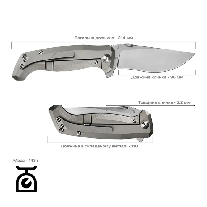Ніж складаний Artisan Kami S35VN Micarta (1864G-ODG)