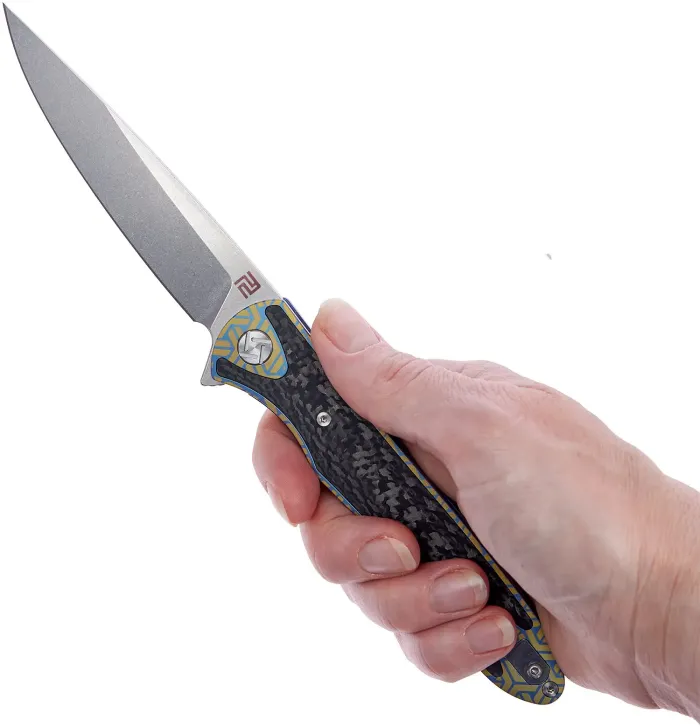 Ніж складаний Artisan Shark Titanium Green