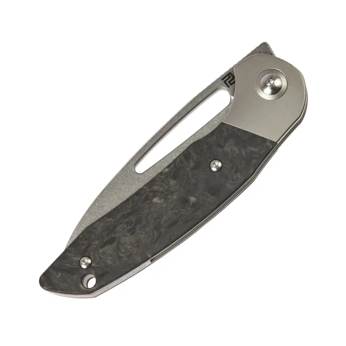 Ніж складаний Artisan Tylos S35VN Titanium and Marbled CF (1854G-MCF)