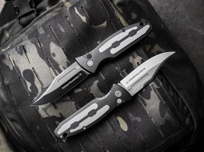 Ніж складаний Boker Plus Kalashnikov 74 Auto Black 01KALS136