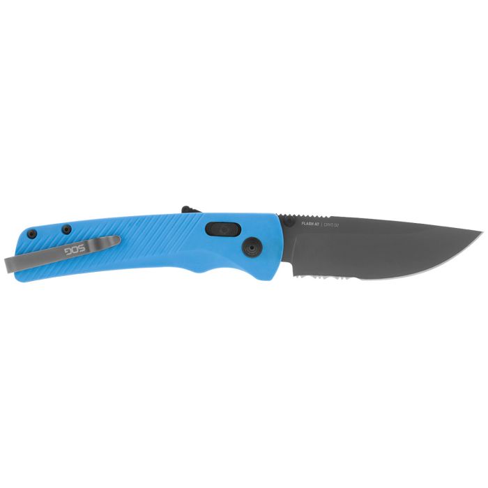 Ніж складаний SOG Flash AT Serrated Civic Cyan