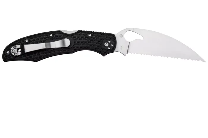Ніж складаний Spyderco Byrd Cara Cara 2 Wharncliffe Serrated Black (BY03SBKWC2)