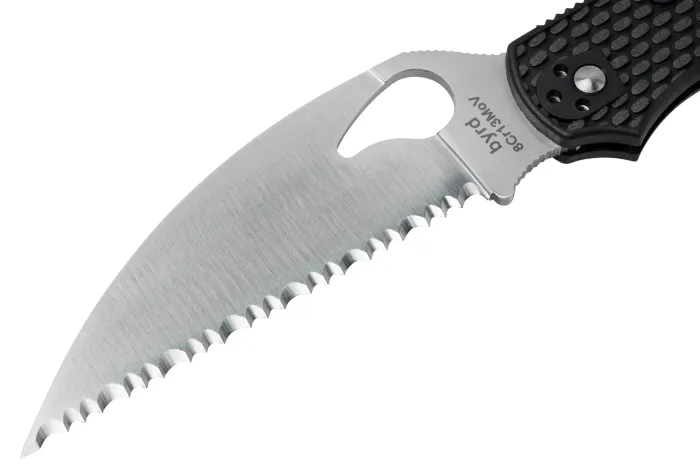 Ніж складаний Spyderco Byrd Cara Cara 2 Wharncliffe Serrated Black (BY03SBKWC2)