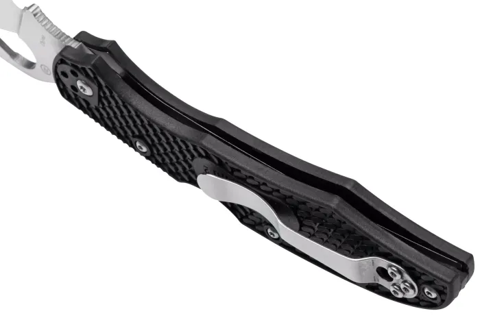 Ніж складаний Spyderco Byrd Cara Cara 2 Wharncliffe Serrated Black (BY03SBKWC2)