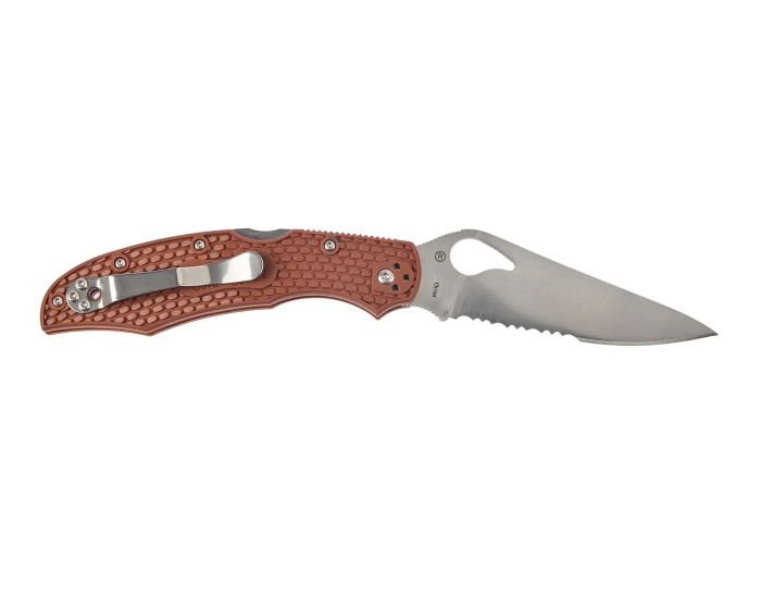 Ніж складаний Spyderco Byrd Cara Cara2 Half Serrated Brown (BY03PSBN2)