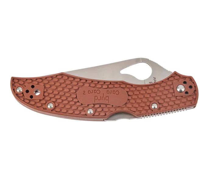 Ніж складаний Spyderco Byrd Cara Cara2 Half Serrated Brown (BY03PSBN2)