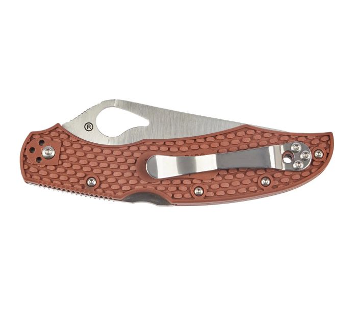 Ніж складаний Spyderco Byrd Cara Cara2 Half Serrated Brown (BY03PSBN2)