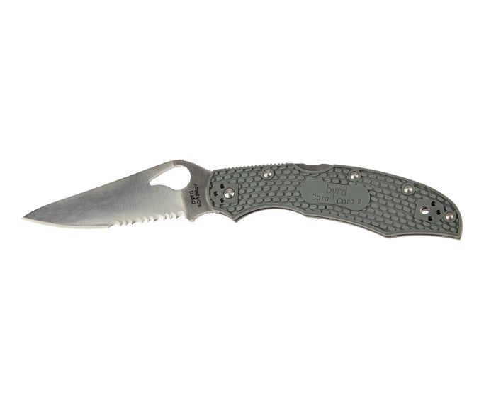 Ніж складаний Spyderco Byrd Cara Cara2 Half Serrated Gray (BY03PSGY2)