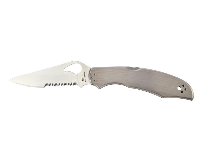 Ніж складаний Spyderco Byrd Cara Cara2 Stainless Half Serrated (BY03PS2)