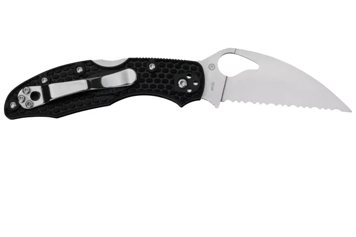 Ніж складаний Spyderco Byrd Meadowlark 2 Wharncliffe Serrated Black (BY04SBKWC2)