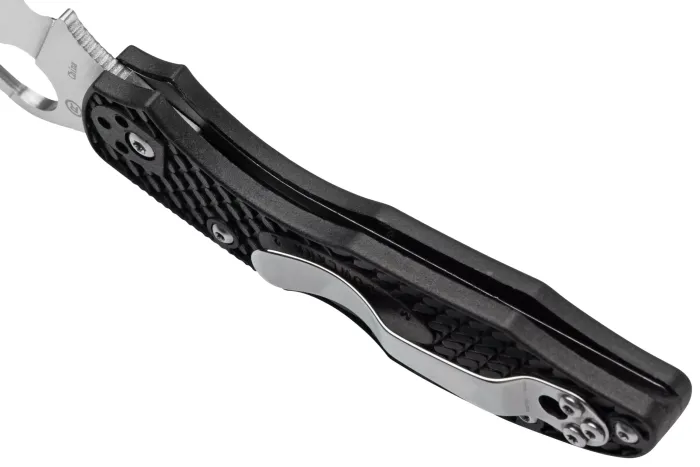 Ніж складаний Spyderco Byrd Meadowlark 2 Wharncliffe Serrated Black (BY04SBKWC2)