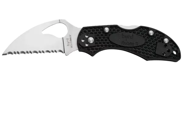 Ніж складаний Spyderco Byrd Robin 2 Wharncliffe Serrated (BY10SBKWC2)